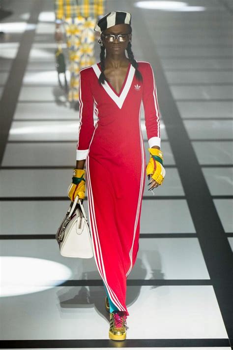 gucci adidas vogue runway